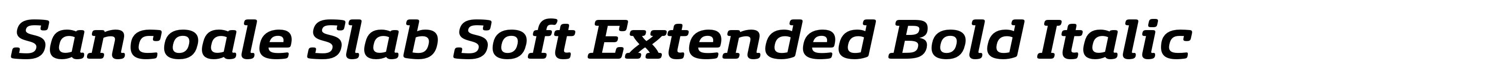 Sancoale Slab Soft Extended Bold Italic